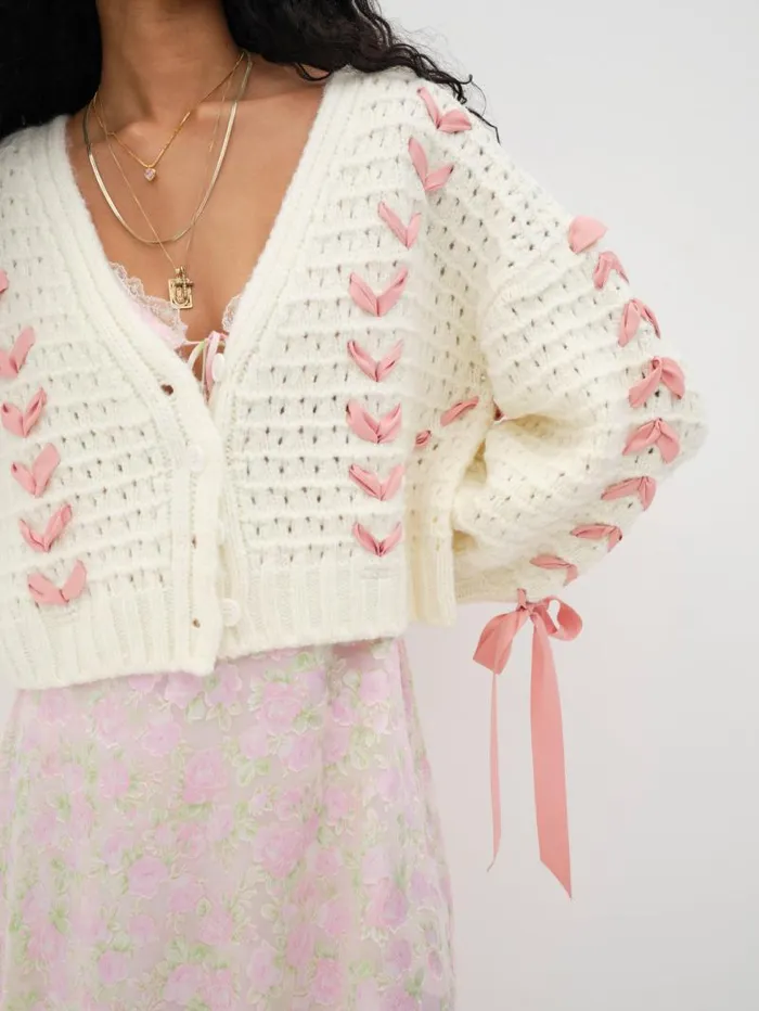 For Love and Lemons Knitwear Laurel Oversized Cardigan Ivory 8211 Women For Love and Lemons Knitwear Laurel Oversized Cardigan Ivory 8211 Women