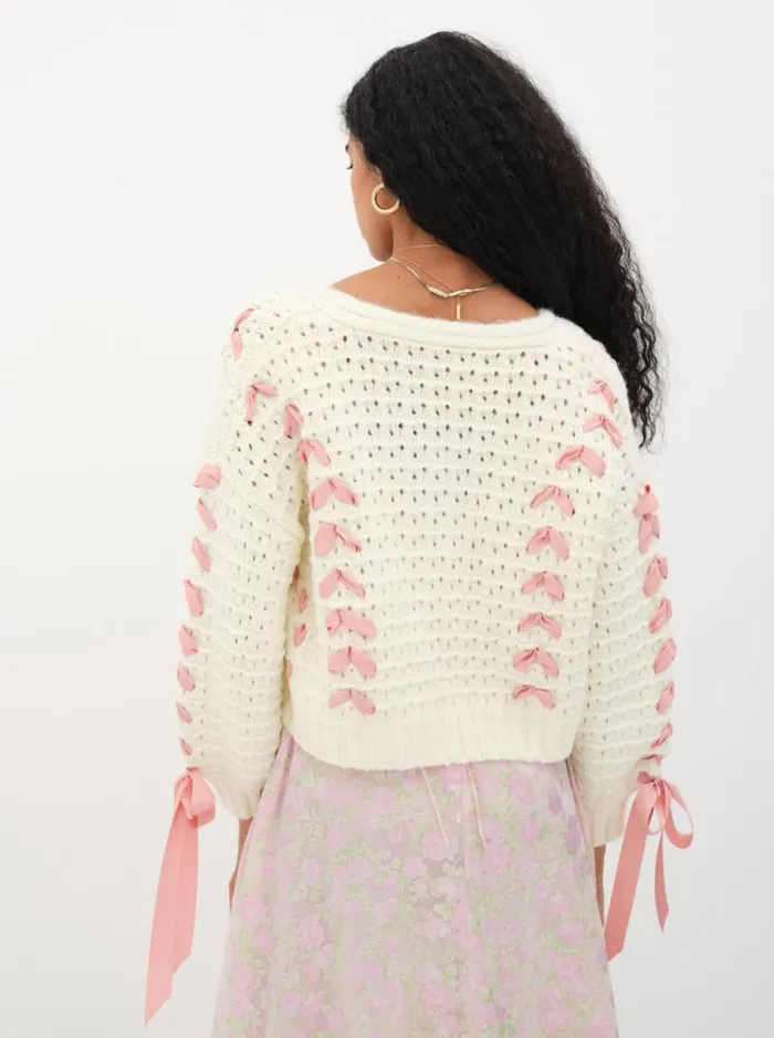 For Love and Lemons Knitwear Laurel Oversized Cardigan Ivory 8211 Women For Love and Lemons Knitwear Laurel Oversized Cardigan Ivory 8211 Women