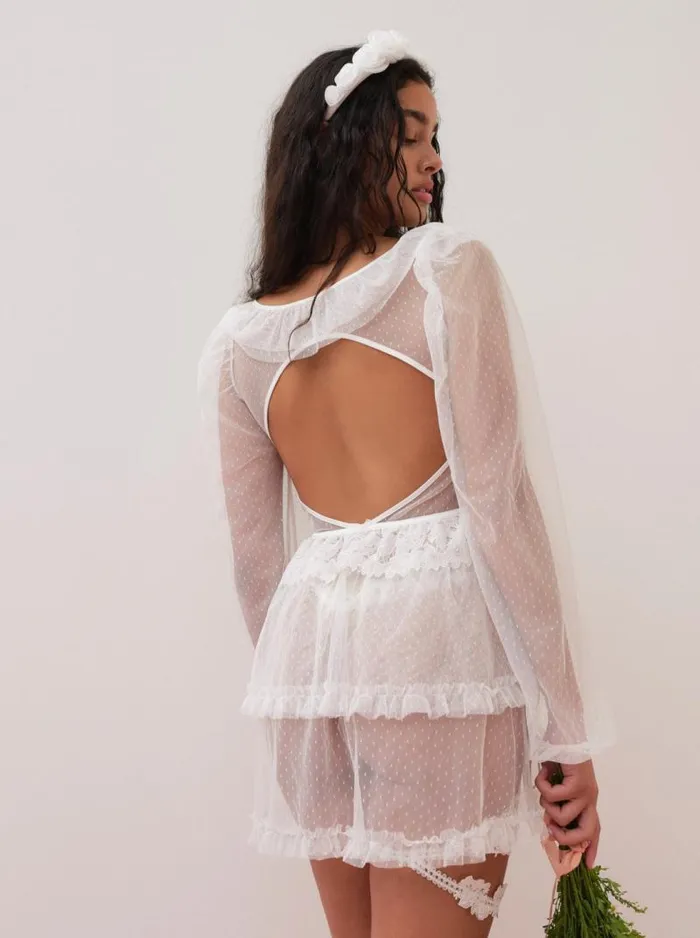 For Love and Lemons Lingerie Eternal Rose Applique Slip Dress White 8211 Women For Love and Lemons Lingerie Eternal Rose Applique Slip Dress White 8211 Women
