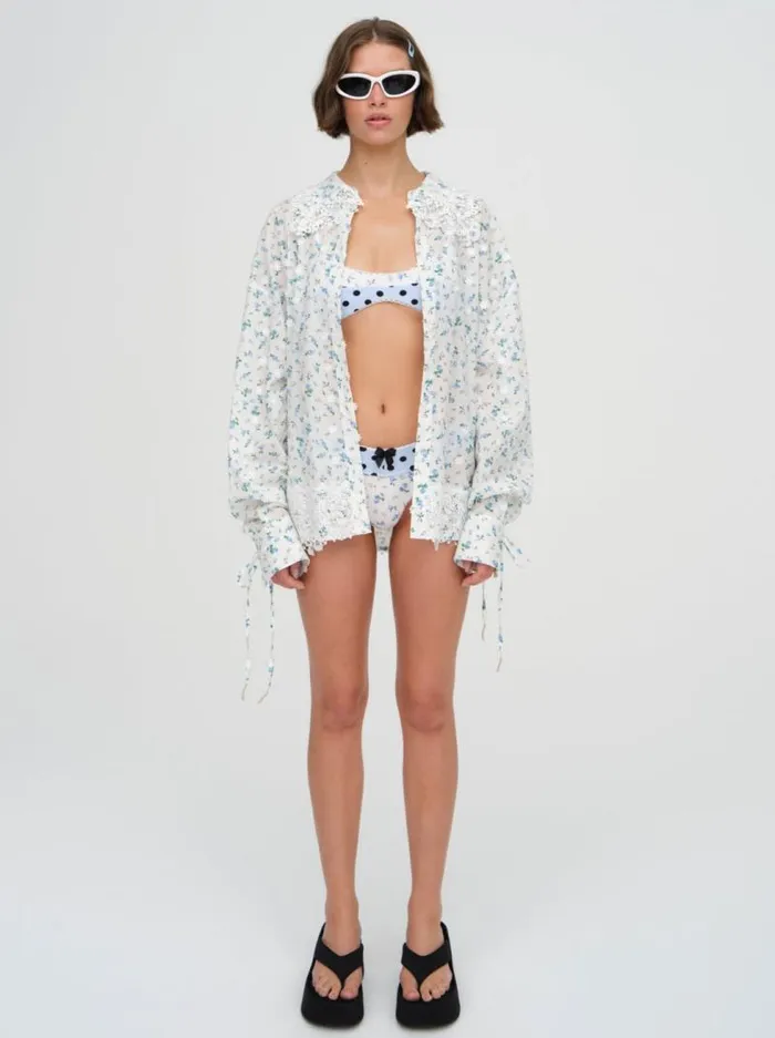For Love and Lemons Swim Muna Coverup Shirt White 8211 Women For Love and Lemons Swim Muna Coverup Shirt White 8211 Women