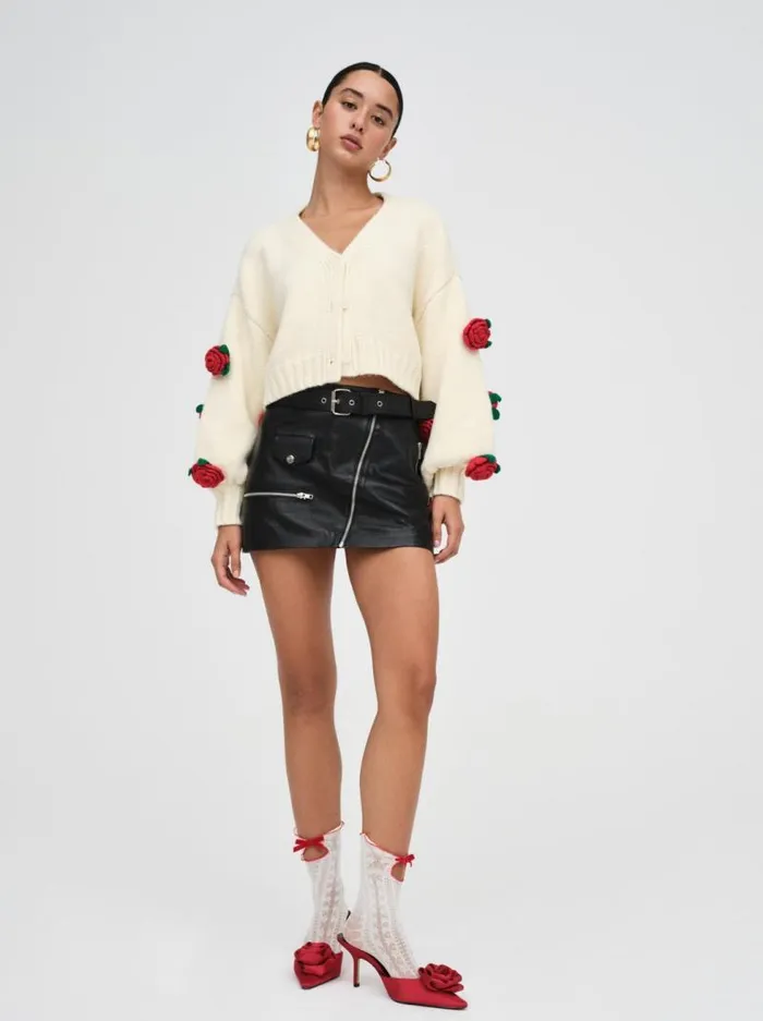 For Love and Lemons Tops Ellie Cardigan Ivory 8211 Women For Love and Lemons Tops Ellie Cardigan Ivory 8211 Women