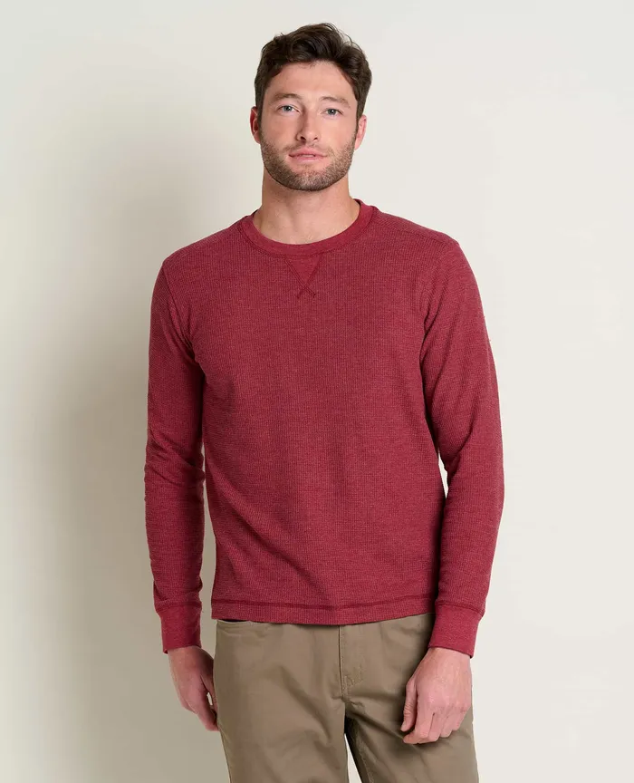 Framer II Long Sleeve Crew Garnet TShirts ToadandCo Men8217s