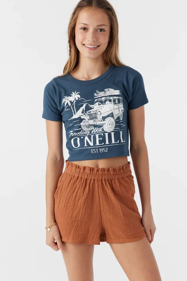 GIRL039S CARLITA CRINKLE DOUBLE GAUZE SHORTS Sierra Kids O039NEILL Girl039S Clothing