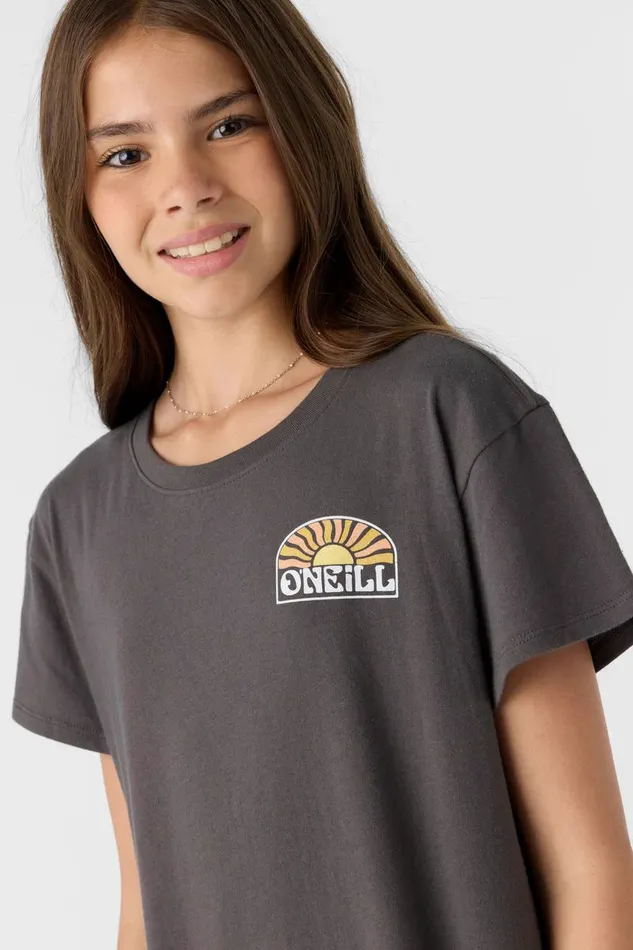 GIRL039S COAST TO COAST TEE Washed Black Kids O039NEILL Girl039S Clothing