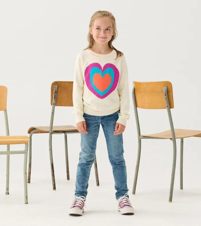 Girls Layered Hearts Sweater Hatley