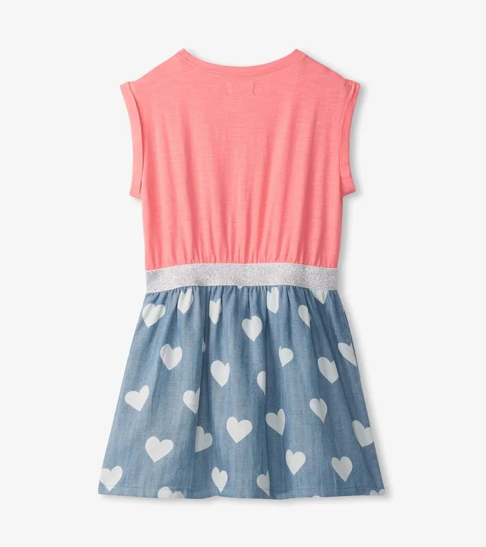 Girls Love Elastic Waist Dress Hatley