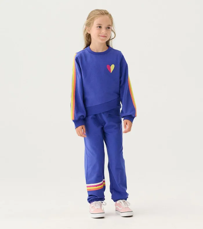 Girls Rainbow Crossover Sweater Hatley