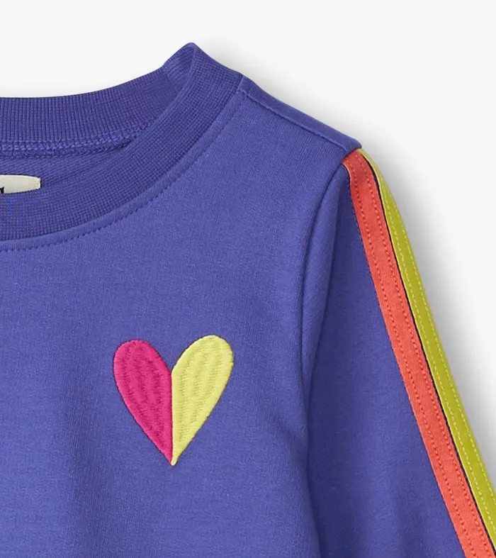 Girls Rainbow Crossover Sweater Hatley