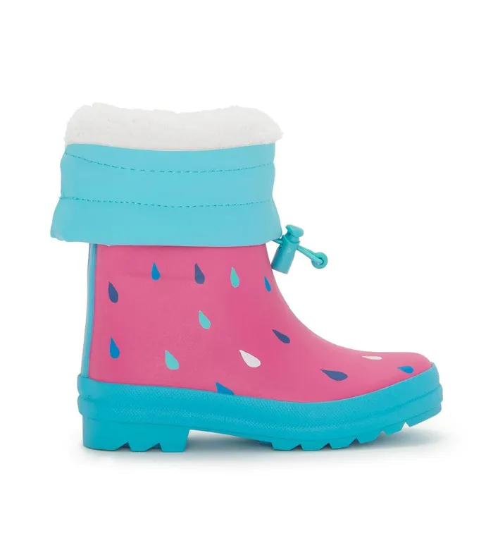 Girls Tiny Drops Sherpa Lined Rain Boots Hatley