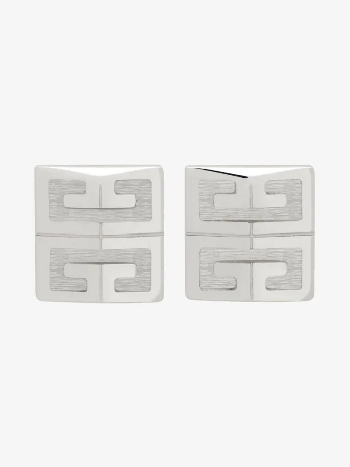 Givenchy 4G Earrings In Metal Silvery Men Jewelry