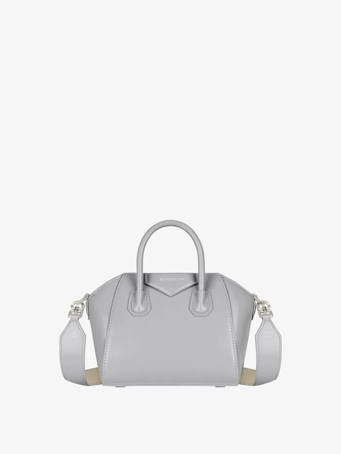 Givenchy Antigona Toy Bag In Box Leather Light Greynatural Beige Women Crossbody Bags Givenchy Antigona Toy Bag In Box Leather Light Greynatural Beige Women Crossbody Bags