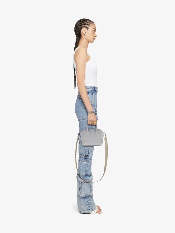 Givenchy Antigona Toy Bag In Box Leather Light Greynatural Beige Women Crossbody Bags Givenchy Antigona Toy Bag In Box Leather Light Greynatural Beige Women Crossbody Bags