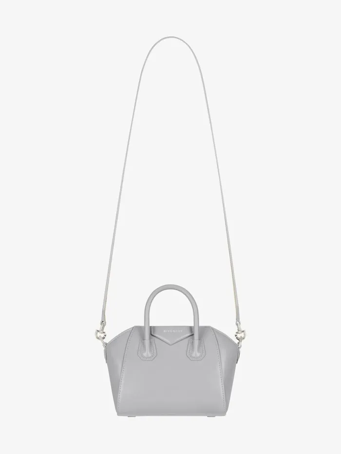Givenchy Antigona Toy Bag In Box Leather Light Greynatural Beige Women Crossbody Bags Givenchy Antigona Toy Bag In Box Leather Light Greynatural Beige Women Crossbody Bags
