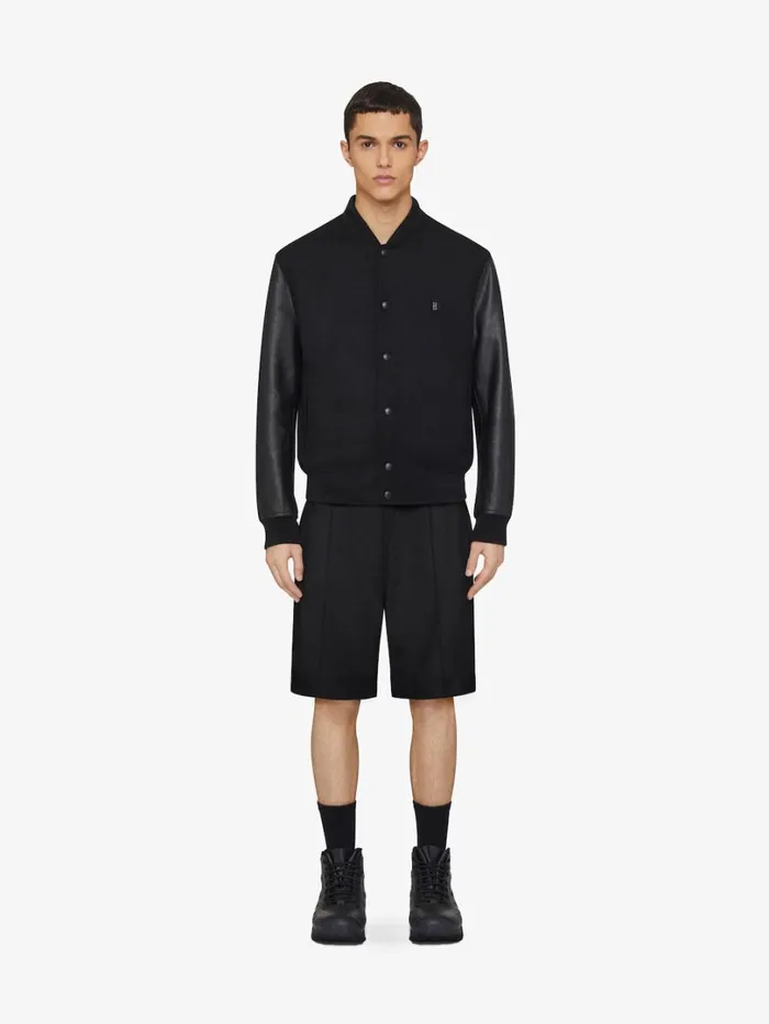 Givenchy Bermuda Shorts In Fleece Black Men Pants and Shorts