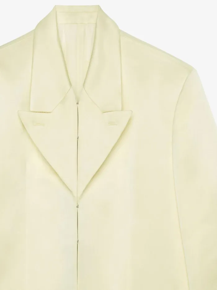 Givenchy Coat In Silk Satin Duchesse Butter Women Coats and Jackets