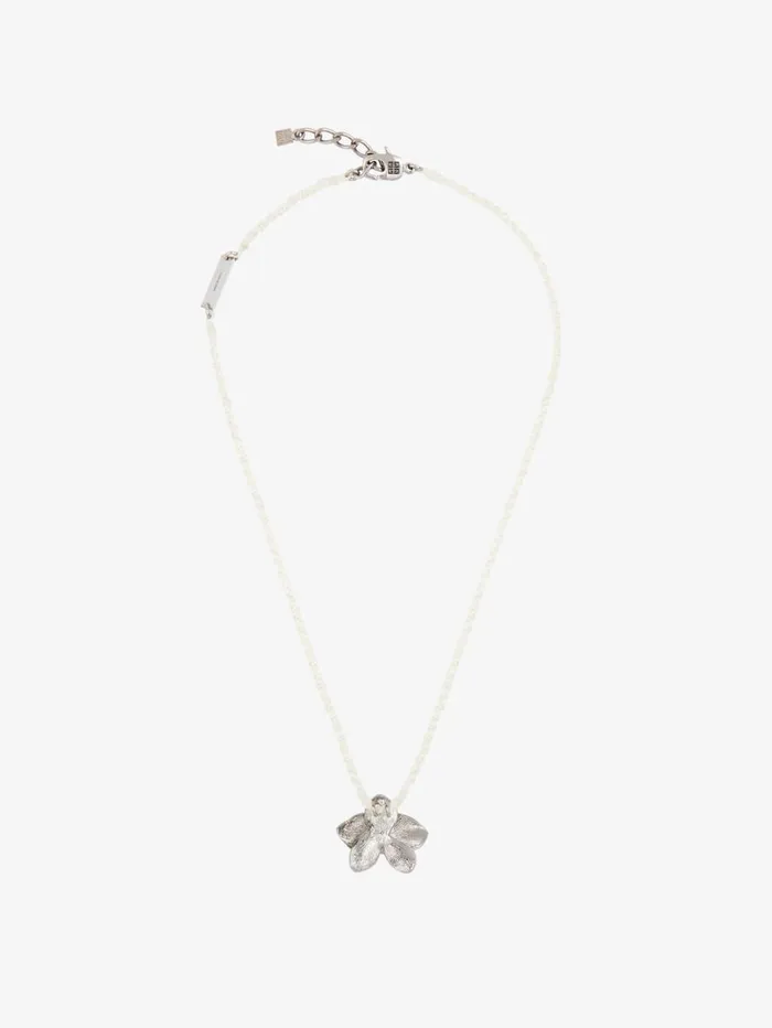 Givenchy Flower Necklace In Metal Enamel Crystal And Macrame Lime Men Jewelry Givenchy Flower Necklace In Metal Enamel Crystal And Macrame Lime Men Jewelry