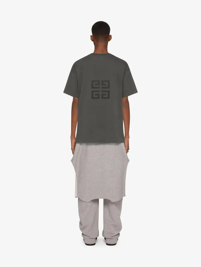 Givenchy GIVENCHY 4G Oversized Tshirt In Cotton Greyish Green Men TShirts