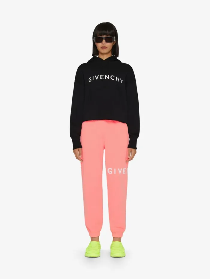 Givenchy GIVENCHY Archetype Cropped Hoodie In Fleece Black Women Sweatshirts and Hoodies Givenchy GIVENCHY Archetype Cropped Hoodie In Fleece Black Women Sweatshirts and Hoodies
