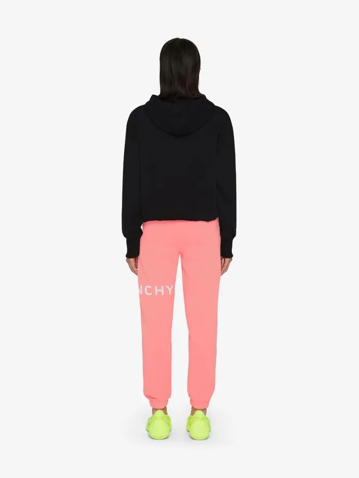 Givenchy GIVENCHY Archetype Cropped Hoodie In Fleece Black Women Sweatshirts and Hoodies