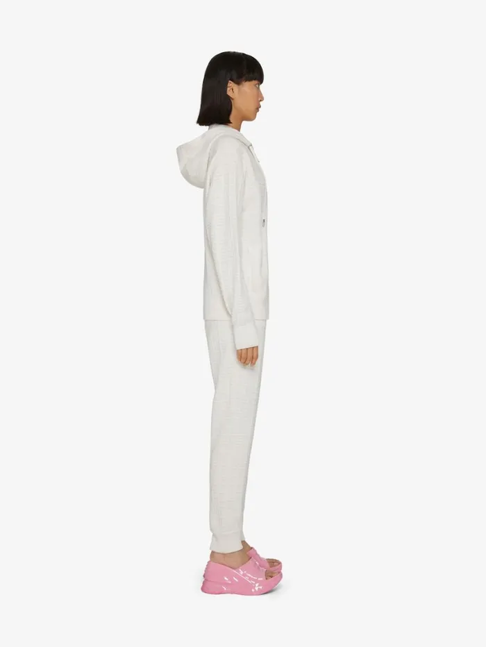 Givenchy Hoodie In 4G Cashmere Ivory Women Knitwear