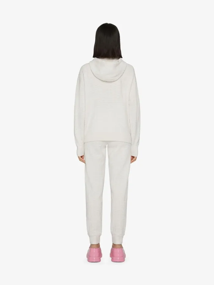 Givenchy Hoodie In 4G Cashmere Ivory Women Knitwear