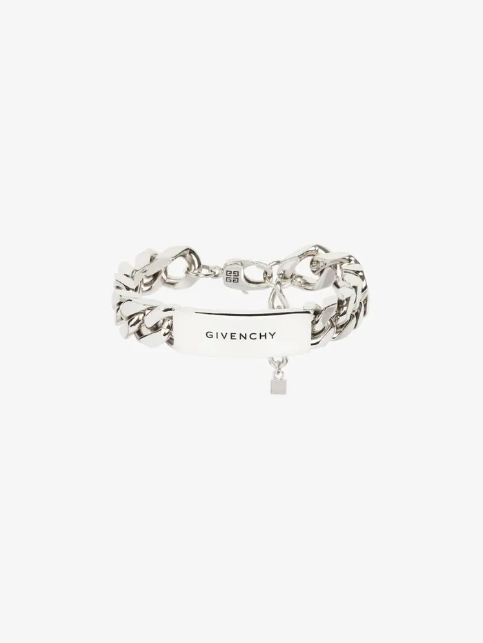 Givenchy ID Bracelet In Metal Silvery Men Jewelry