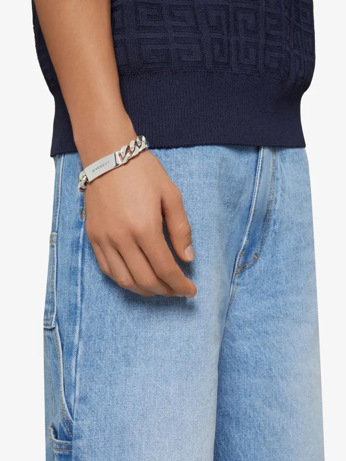 Givenchy ID Bracelet In Metal Silvery Men Jewelry Givenchy ID Bracelet In Metal Silvery Men Jewelry