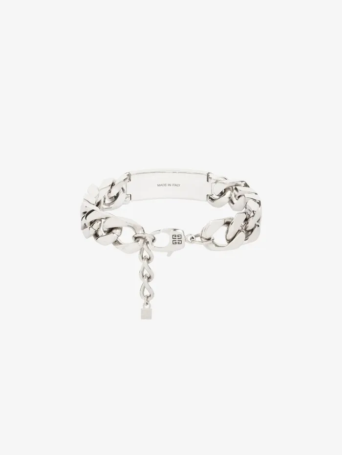 Givenchy ID Bracelet In Metal Silvery Men Jewelry Givenchy ID Bracelet In Metal Silvery Men Jewelry