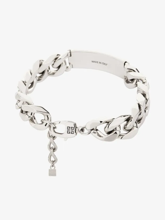 Givenchy ID Bracelet In Metal Silvery Men Jewelry Givenchy ID Bracelet In Metal Silvery Men Jewelry