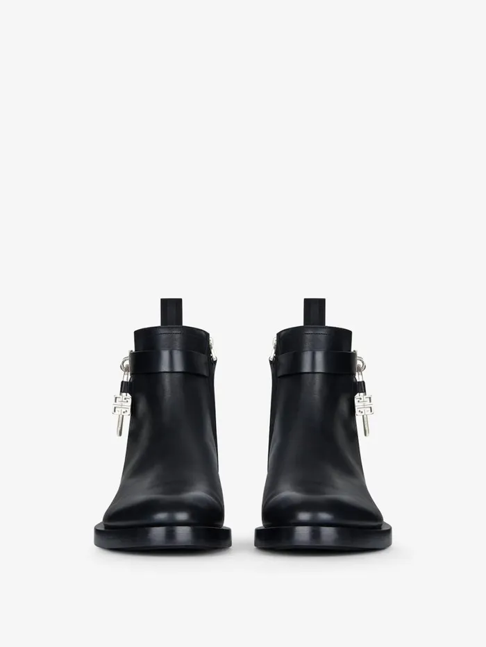 Givenchy Lock Ankle Boots In Leather Black Men Boots and Loafers Givenchy Lock Ankle Boots In Leather Black Men Boots and Loafers