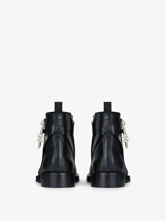 Givenchy Lock Ankle Boots In Leather Black Men Boots and Loafers Givenchy Lock Ankle Boots In Leather Black Men Boots and Loafers