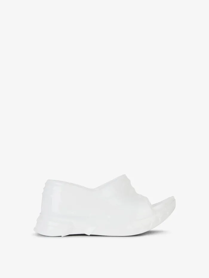 Givenchy Marshmallow Wedge Sandals In Rubber White Women Shark Lock