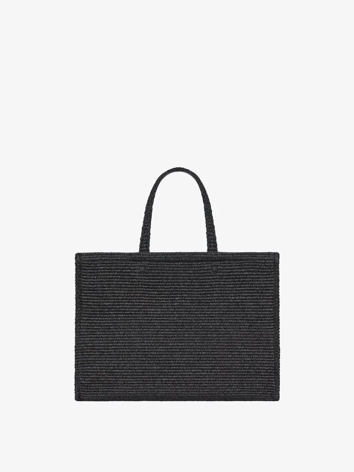 Givenchy Medium GTote Bag In Raffia Black Women Shoulder Bags Givenchy Medium GTote Bag In Raffia Black Women Shoulder Bags