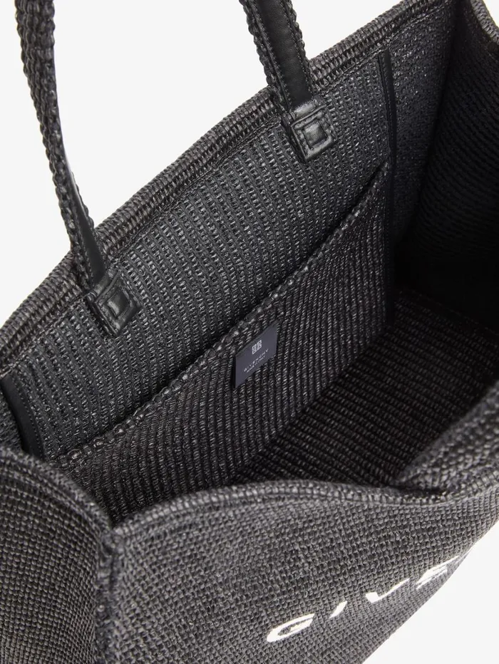 Givenchy Medium GTote Bag In Raffia Black Women Shoulder Bags Givenchy Medium GTote Bag In Raffia Black Women Shoulder Bags