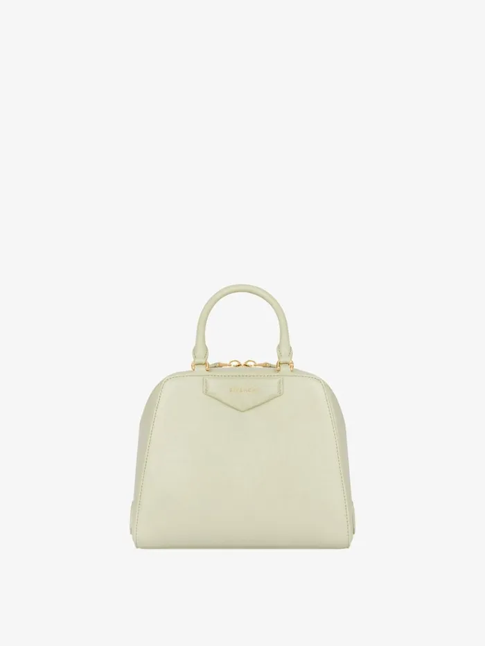 Givenchy Mini Antigona Cube Bag In Leather Almond Green Women Crossbody Bags