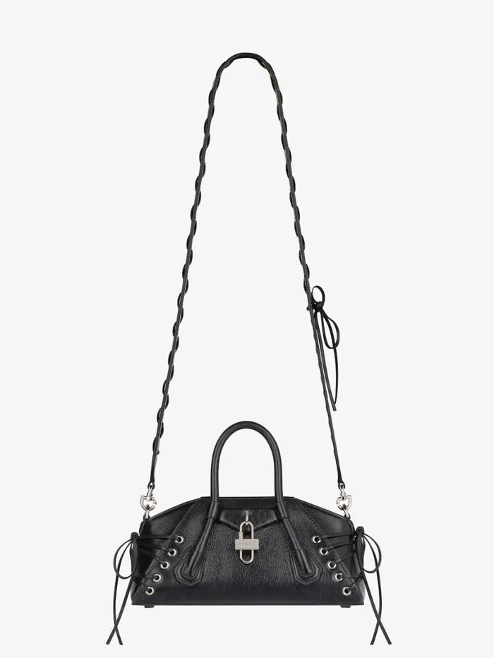 Givenchy Mini Antigona Stretch Bag In Corset Style Leather Black Women Crossbody Bags Givenchy Mini Antigona Stretch Bag In Corset Style Leather Black Women Crossbody Bags