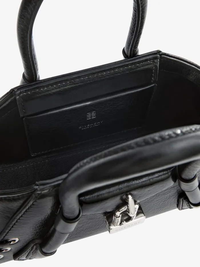 Givenchy Mini Antigona Stretch Bag In Corset Style Leather Black Women Crossbody Bags Givenchy Mini Antigona Stretch Bag In Corset Style Leather Black Women Crossbody Bags
