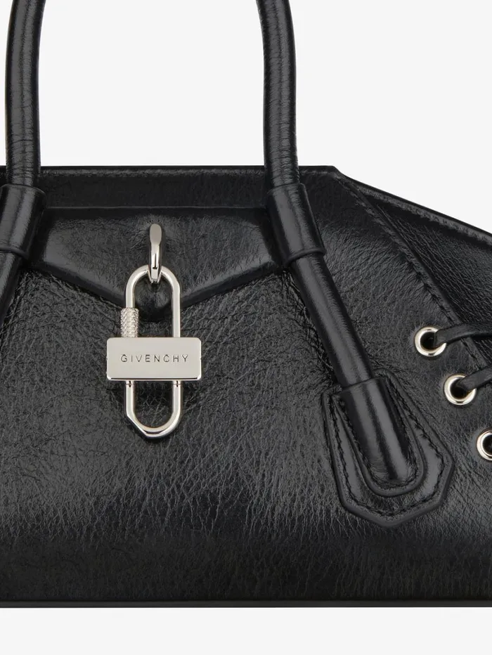 Givenchy Mini Antigona Stretch Bag In Corset Style Leather Black Women Crossbody Bags Givenchy Mini Antigona Stretch Bag In Corset Style Leather Black Women Crossbody Bags