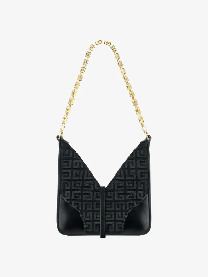 Givenchy Mini Cut Out Bag In 4G Embroidery With Chain Black Women Crossbody Bags Givenchy Mini Cut Out Bag In 4G Embroidery With Chain Black Women Crossbody Bags