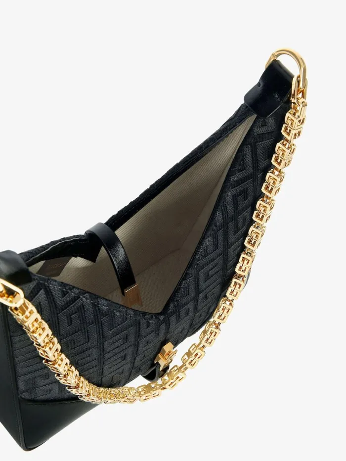 Givenchy Mini Cut Out Bag In 4G Embroidery With Chain Black Women Crossbody Bags Givenchy Mini Cut Out Bag In 4G Embroidery With Chain Black Women Crossbody Bags
