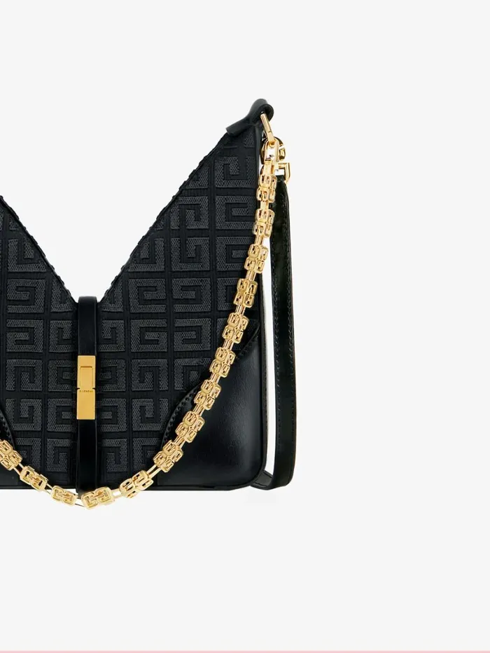 Givenchy Mini Cut Out Bag In 4G Embroidery With Chain Black Women Crossbody Bags Givenchy Mini Cut Out Bag In 4G Embroidery With Chain Black Women Crossbody Bags