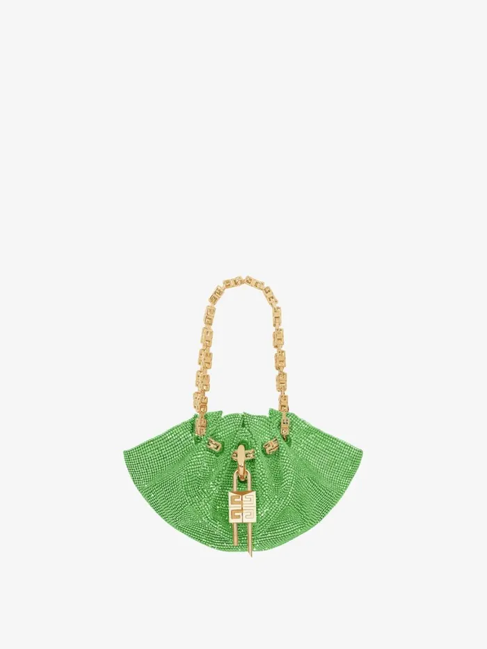 Givenchy Mini Kenny Bag In Satin With Strass Absynthe Green Women Micro Bags