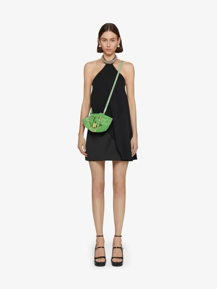 Givenchy Mini Kenny Bag In Satin With Strass Absynthe Green Women Micro Bags Givenchy Mini Kenny Bag In Satin With Strass Absynthe Green Women Micro Bags