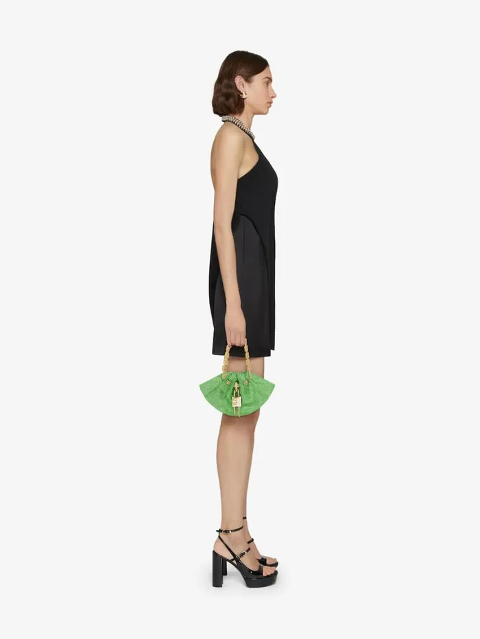 Givenchy Mini Kenny Bag In Satin With Strass Absynthe Green Women Micro Bags Givenchy Mini Kenny Bag In Satin With Strass Absynthe Green Women Micro Bags