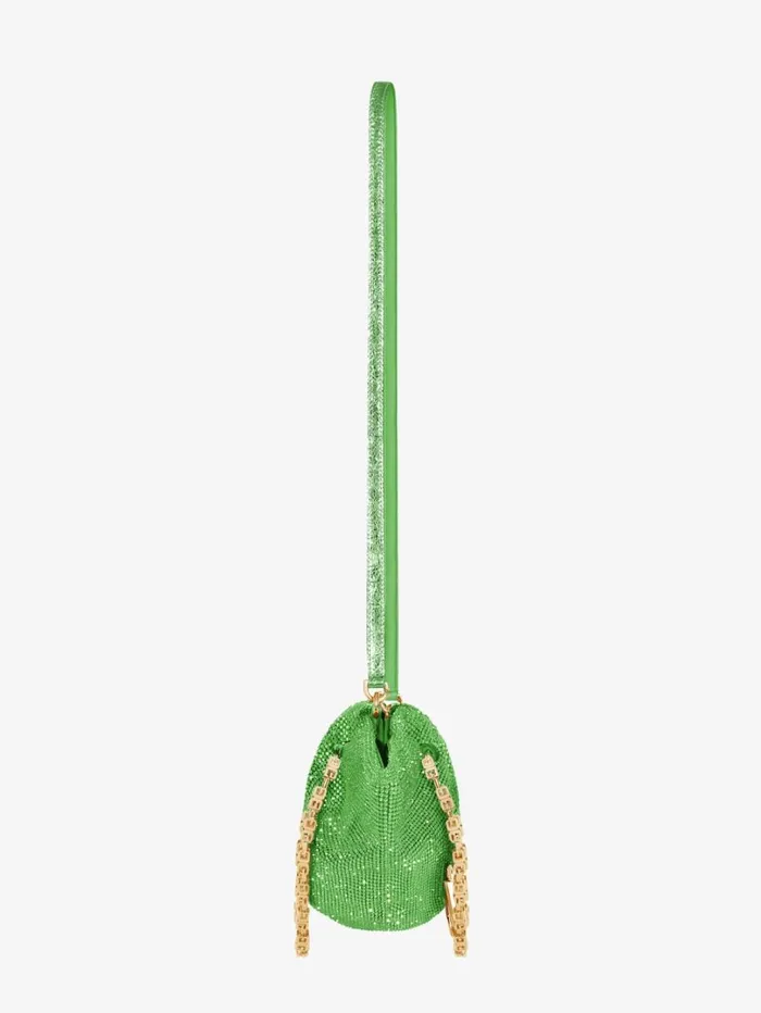 Givenchy Mini Kenny Bag In Satin With Strass Absynthe Green Women Micro Bags Givenchy Mini Kenny Bag In Satin With Strass Absynthe Green Women Micro Bags