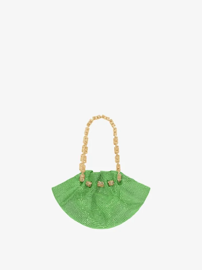Givenchy Mini Kenny Bag In Satin With Strass Absynthe Green Women Micro Bags Givenchy Mini Kenny Bag In Satin With Strass Absynthe Green Women Micro Bags