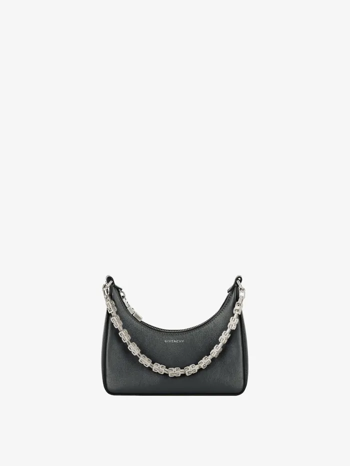 Givenchy Mini Moon Cut Out Bag In Leather With Chain Black Women Crossbody Bags