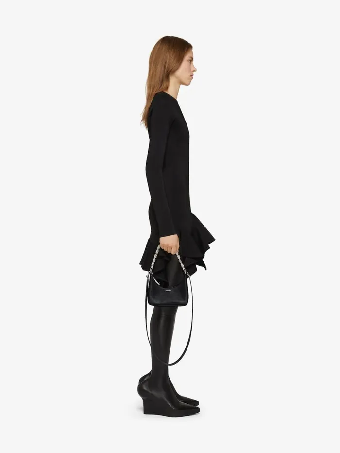 Givenchy Mini Moon Cut Out Bag In Leather With Chain Black Women Crossbody Bags Givenchy Mini Moon Cut Out Bag In Leather With Chain Black Women Crossbody Bags