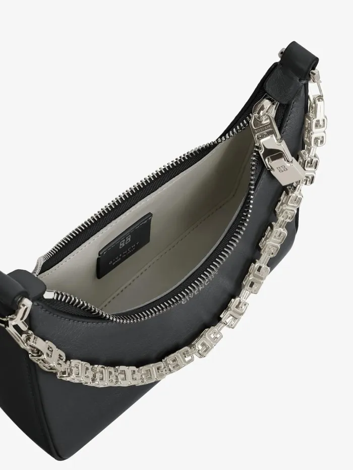 Givenchy Mini Moon Cut Out Bag In Leather With Chain Black Women Crossbody Bags Givenchy Mini Moon Cut Out Bag In Leather With Chain Black Women Crossbody Bags