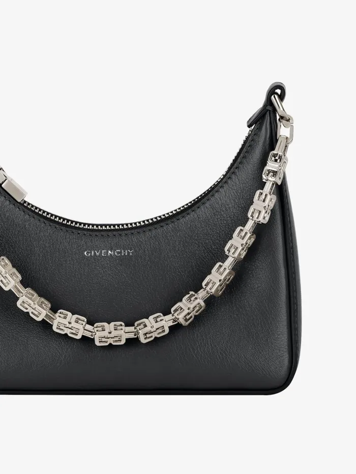 Givenchy Mini Moon Cut Out Bag In Leather With Chain Black Women Crossbody Bags Givenchy Mini Moon Cut Out Bag In Leather With Chain Black Women Crossbody Bags